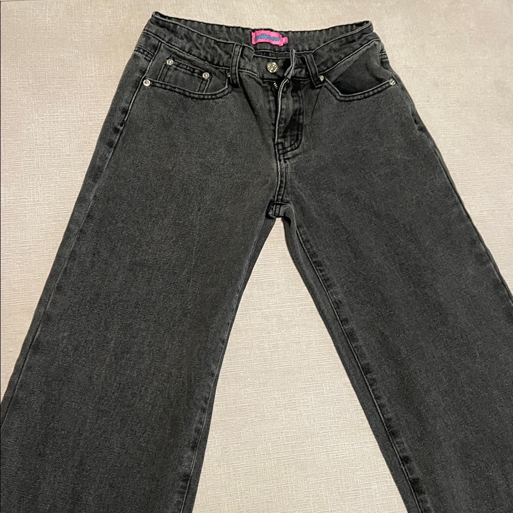 Edikted Charcoal Denim Pants Size XS